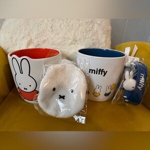 NWT. Miffy Set of Two Mugs with Accessories, OS